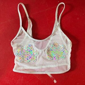 J. Valentine Mesh Crop Top